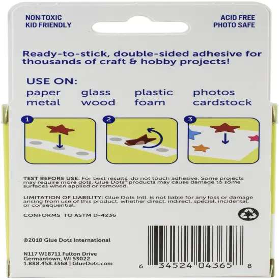 Glue Dots .5" Craft Dot Roll-200 Clear Dots {2}