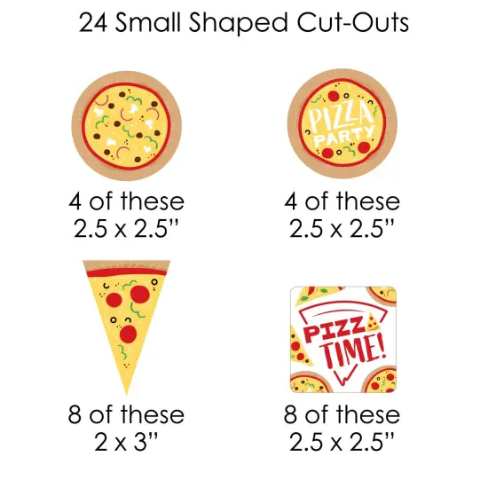 Big Dot of Happiness Pizza Party Time - Baby Shower or Birthday Party DIY Decorations - Clothespin Garland Banner - 44 Pieces {7}