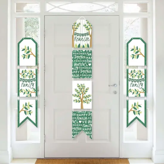 Big Dot of Happiness Family Tree Reunion - Hanging Vertical Paper Door Banners - Family Gathering Party Wall Decoration Kit - Indoor Door Decor {1}