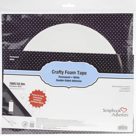Scrapbook Adhesives Crafty Foam Tape Roll-White, .5"X108' {1}