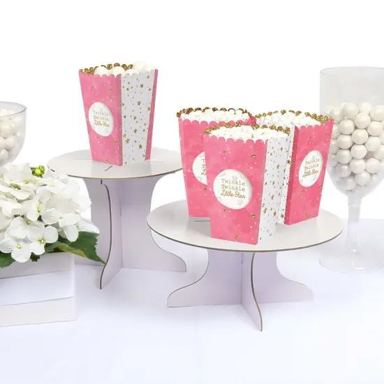 Big Dot of Happiness Pink Twinkle Twinkle Little Star - Baby Shower or Birthday Party Favor Popcorn Treat Boxes - Set of 12 {4}