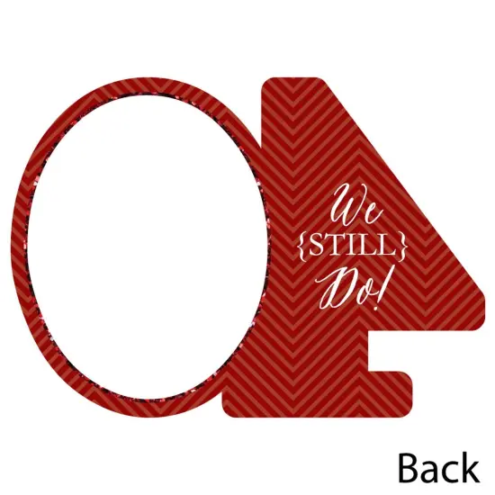 Big Dot of Happiness We Still Do - 40th Wedding Anniversary - Shaped Thank You Cards - Anniversary Party Thank You Cards with Envelopes - Set of 12 {6}