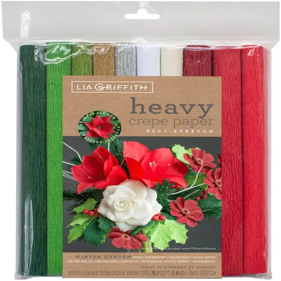 Lia Griffith Heavy Crepe Paper 10/Pkg-Winter Garden {1}