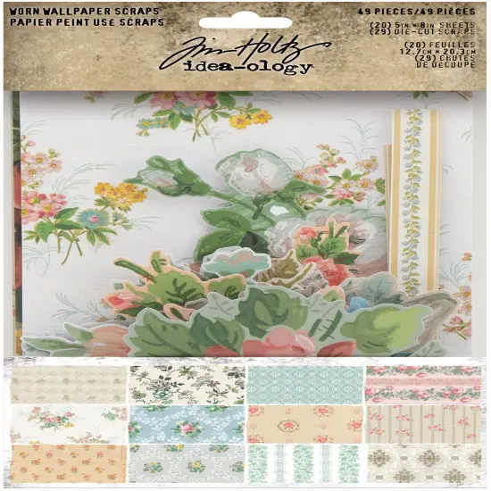 Idea-Ology Worn Wallpaper Scraps-49/Pkg {1}