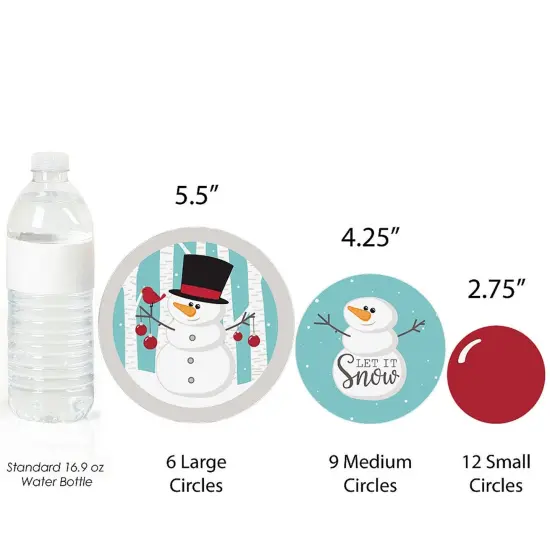 Big Dot of Happiness Let It Snow - Snowman - Holiday Party Giant Circle Confetti - Christmas Party Decorations - Large Confetti 27 Count {4}