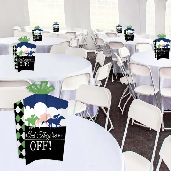 Big Dot of Happiness Kentucky Horse Derby - Table Decorations - Horse Race Party Fold and Flare Centerpieces - 10 Count {6}