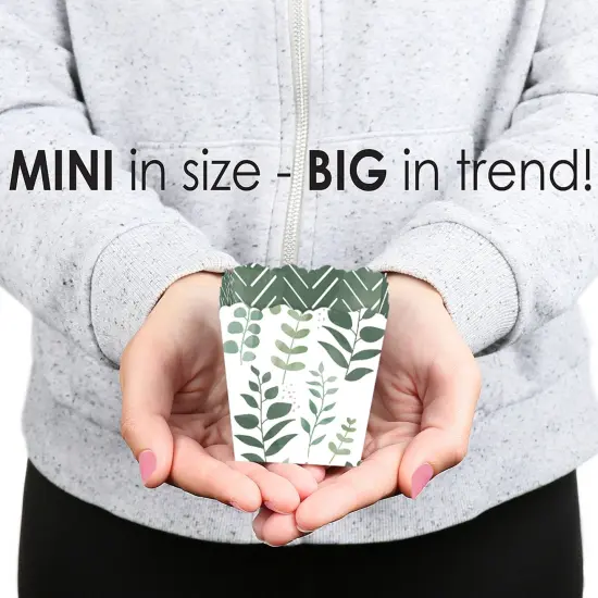 Big Dot of Happiness Boho Botanical - Party Mini Favor Boxes - Greenery Party Treat Candy Boxes - Set of 12 {6}