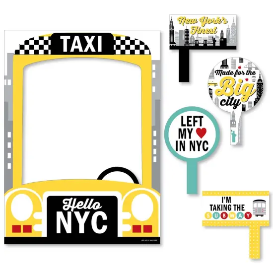 Big Dot of Happiness NYC Cityscape - New York City Party Selfie Photo Booth Picture Frame and Props - Printed on Sturdy Material {7}