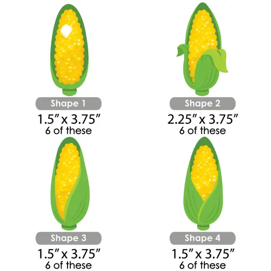 Big Dot of Happiness It's Corn - DIY Shaped Fall Harvest Party Cut-Outs - 24 Count {3}