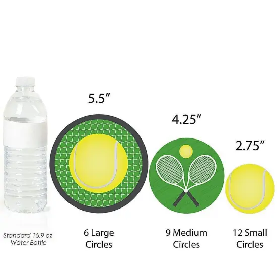Big Dot of Happiness You Got Served - Tennis - Baby Shower or Tennis Ball Birthday Party Giant Circle Confetti - Party D&eacute;cor - Large Confetti 27 Count {4}