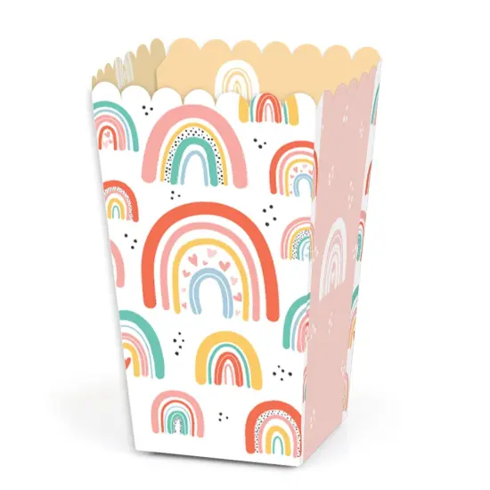 Big Dot of Happiness Hello Rainbow - Boho Baby Shower and Birthday Party Favor Popcorn Treat Boxes - Set of 12 {1}
