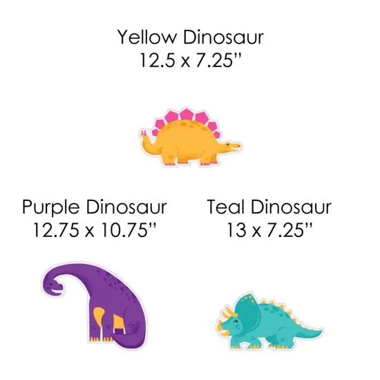 Big Dot of Happiness Roar Dinosaur Girl - Yard Sign and Outdoor Lawn Decorations - Dino Mite T-Rex Baby Shower or Birthday Party Yard Signs - Set of 8 {7}