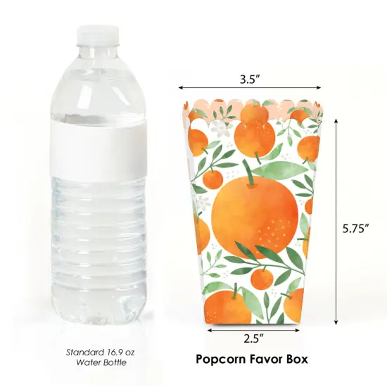 Big Dot of Happiness Little Clementine - Orange Citrus Baby Shower or Birthday Party Favor Popcorn Treat Boxes - Set of 12 {3}