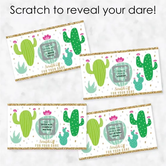 Big Dot of Happiness Final Fiesta - Last Fiesta Bachelorette Party Game Scratch Off Dare Cards - 22 Count {4}