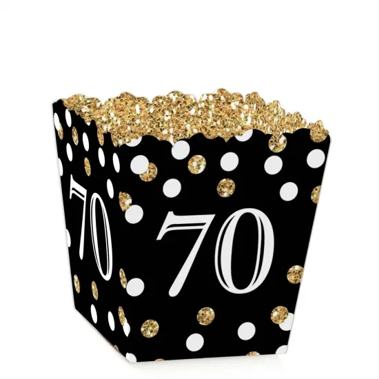 Big Dot of Happiness Adult 70th Birthday - Gold - Party Mini Favor Boxes - Birthday Party Treat Candy Boxes - Set of 12 {1}