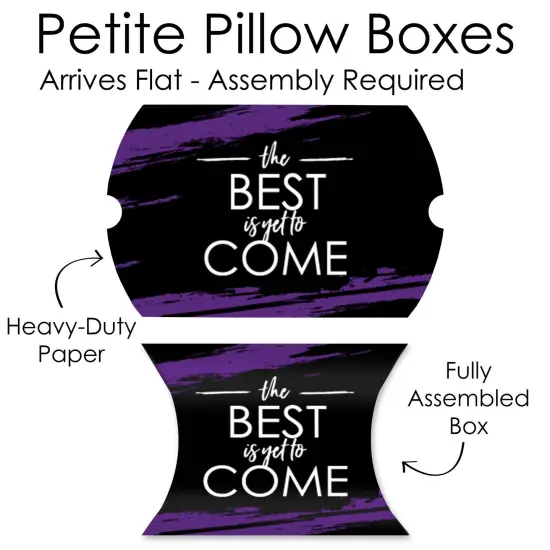 Big Dot of Happiness Purple Grad - Best is Yet to Come - Favor Gift Boxes - Purple Graduation Party Petite Pillow Boxes - Set of 20 {7}