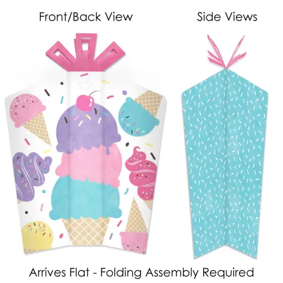 Big Dot of Happiness Scoop Up the Fun - Ice Cream - Table Decorations - Sprinkles Party Fold and Flare Centerpieces - 10 Count {3}