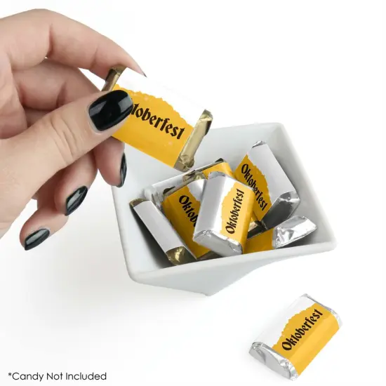 Big Dot of Happiness Oktoberfest - Mini Candy Bar Wrapper Stickers - Beer Festival Small Favors - 40 Count {3}