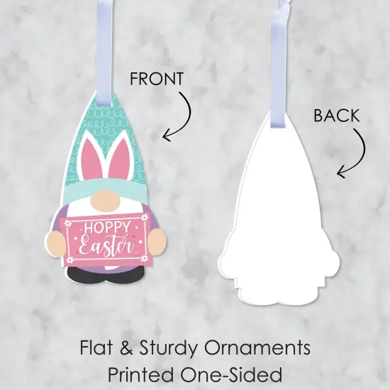 Big Dot of Happiness Easter Gnomes - Spring Bunny Decorations - Tree Ornaments - Set of 12 {7}