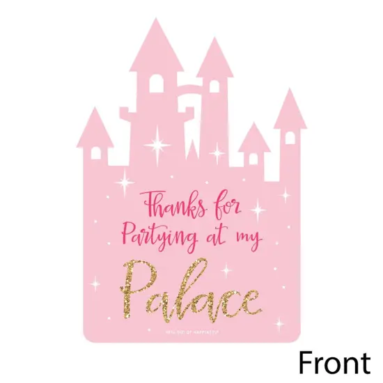 Big Dot of Happiness Little Princess Crown - Shaped Thank You Cards - Baby Shower or Birthday Party Thank You Note Cards with Envelopes - Set of 12 {4}