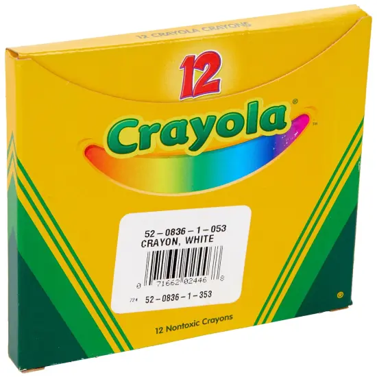 Crayola White Crayons-12/Pkg {2}