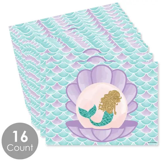 Big Dot of Happiness Let's Be Mermaids - Party Table Decorations - Baby Shower or Birthday Party Placemats - Set of 16 {4}