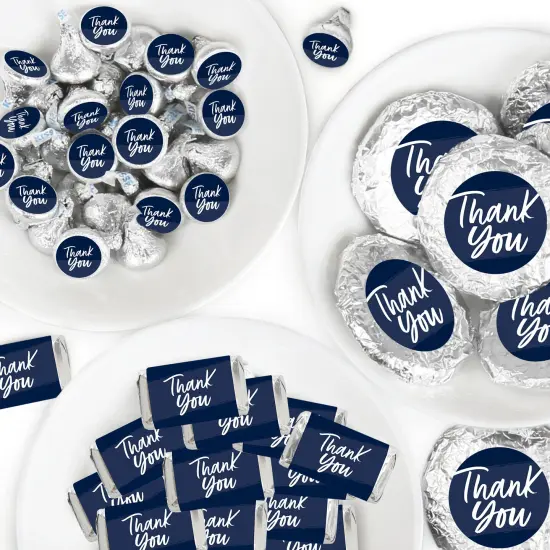 Big Dot of Happiness Navy Blue Elegantly Simple - Guest Party Favors Candy Favor Sticker Kit - 304 Pieces {1}