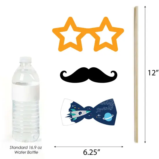 Big Dot of Happiness Blast Off to Outer Space - Rocket Ship Baby Shower or Birthday Party Photo Booth Props Kit - 20 Count {7}