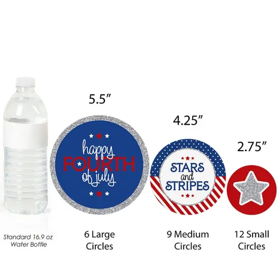 Big Dot of Happiness 4th of July - Independence Day Party Giant Circle Confetti - Party Decorations - Large Confetti 27 Count {4}