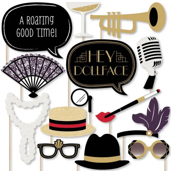 Big Dot of Happiness Roaring 20's - Twenties Art Deco Jazz 1920s Photo Booth Props Kit - 20 Count {1}