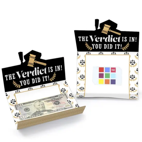 Big Dot of Happiness Law School Grad - Future Lawyer Graduation Party Money and Gift Card Holders - Set of 8 {3}