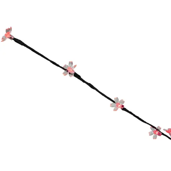 Northlight Pre-Lit Cherry Blossom Artificial Tree Branches - 2.5' -Red LED Lights - Set of 3 Black {7}