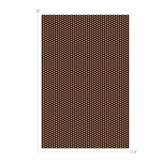 Happy Crafters&reg; Polka Dot 11.8" x 18" Sheet Brown and White {1}