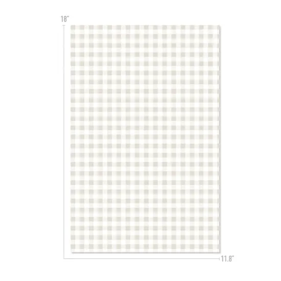 Happy Crafters Buffalo Plaid 11.8" x 18" Sheet Linen and White {1}