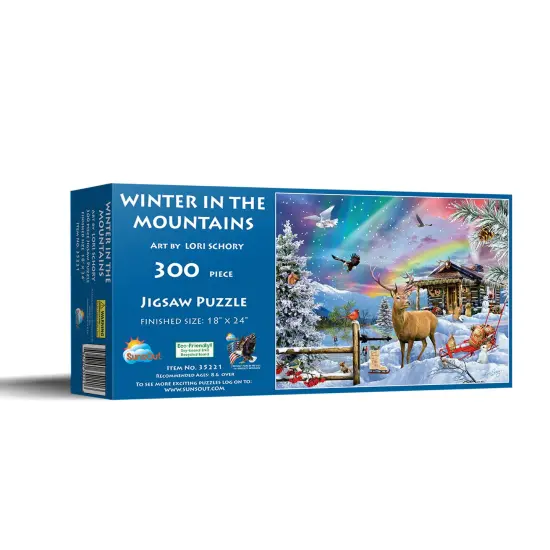Sunsout Winter In The Mountains 300 pc Christmas Jigsaw Puzzle 35221 {3}