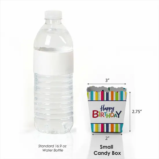 Big Dot of Happiness Cheerful Happy Birthday - Party Mini Favor Boxes - Colorful Birthday Party Treat Candy Boxes - Set of 12 {3}