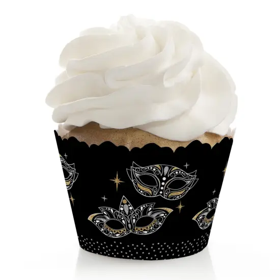 Big Dot of Happiness Masquerade - Carnival Mask Party Decorations - Party Cupcake Wrappers - Set of 12 {1}