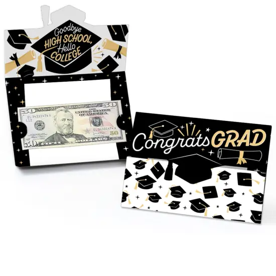 Big Dot of Happiness Goodbye High School, Hello College - Graduation Party Money and Gift Card Holders - Set of 8 {1}