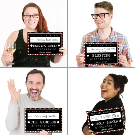 Big Dot of Happiness Las Vegas - Party Mug Shots - Photo Booth Props Casino Party Mugshot Signs - 20 Count {4}