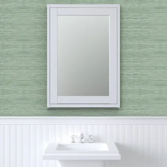 Pre-Pasted Wallpaper 2FT Wide Sage Green Simple Coastal Nautical Neutral Custom Pre-pasted Wallpaper by Spoonflower {6}