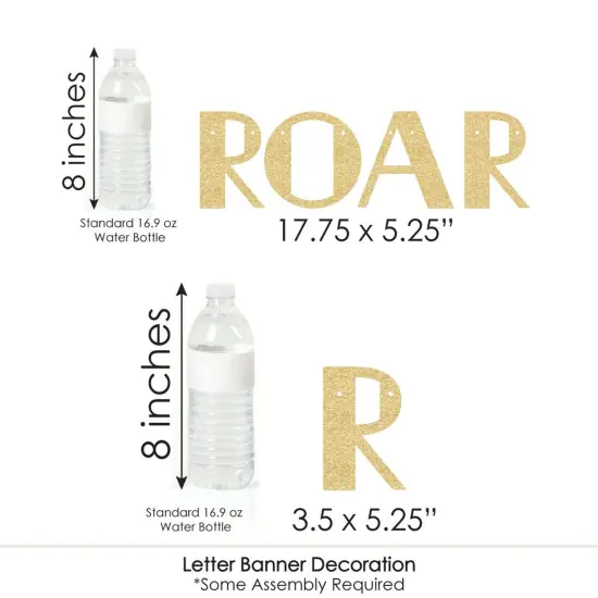 Big Dot of Happiness Roaring 20's - 1920s Art Deco Party Letter Banner Decor - 36 Cutouts & No-Mess Real Gold Glitter Roaring Twenties Banner Letters {7}