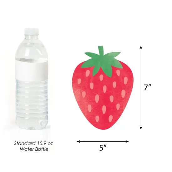 Big Dot of Happiness Berry Sweet Strawberry - Decorations DIY Fruit Themed Birthday Party or Baby Shower Essentials - Set of 20 {6}