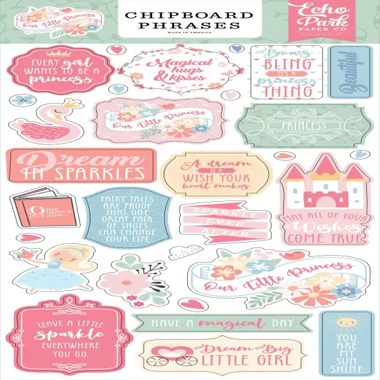 Our Little Princess Chipboard 6"X13"-Phrases {1}