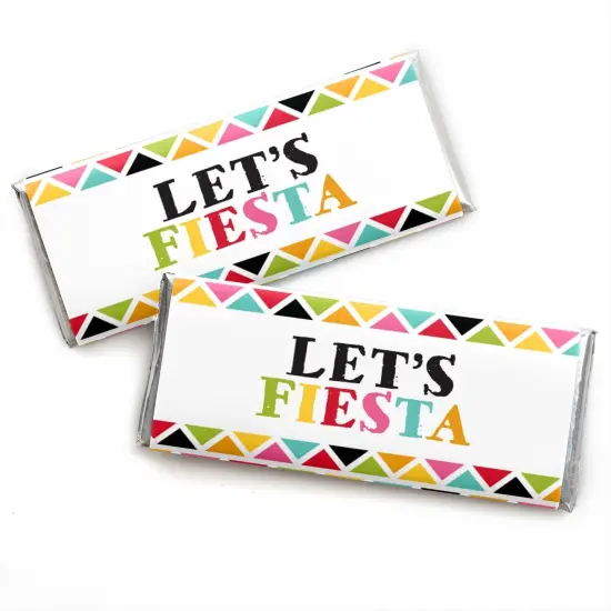 Big Dot of Happiness Let's Fiesta - Candy Bar Wrapper Fiesta Party Favors - Set of 24 {1}