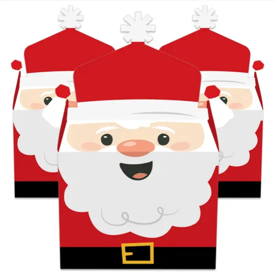 Big Dot of Happiness Very Merry Christmas - Treat Box Party Favors - Holiday Santa Claus Party Goodie Gable Boxes - Set of 12 {3}