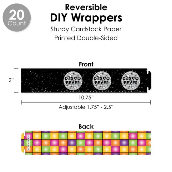Big Dot of Happiness 70&rsquo;s Disco - 1970s Disco Fever Party Favors and Cupcake Kit - Fabulous Favor Party Pack - 100 Pieces {4}