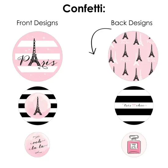 Big Dot of Happiness Paris, Ooh La La - Paris Themed Baby Shower or Birthday Party Decor and Confetti - Terrific Table Centerpiece Kit - Set of 30 {7}