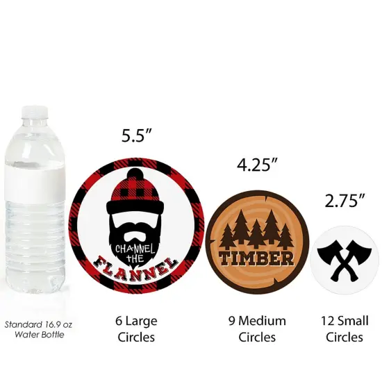 Big Dot of Happiness Lumberjack - Channel the Flannel - Buffalo Plaid Party Giant Circle Confetti - Party Decorations - Large Confetti 27 Count {4}