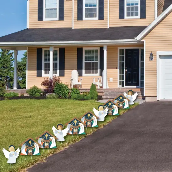 Big Dot of Happiness Holy Nativity - Angel and Manger Scene Lawn Decorations - Outdoor Religious Christmas Yard Decorations - 10 Piece {4}