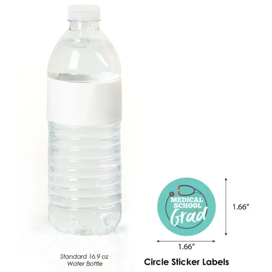 Big Dot of Happiness Medical School Grad - Doctor Graduation Party Circle Sticker Labels - 24 Count {4}